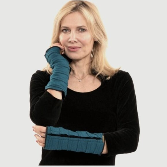 Chapati Berlin, Merino Fingerless Gloves, Reversible, OS Unisex - Picture 1 of 9